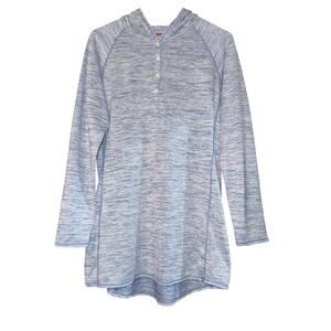 Simms Light Blue Hooded Outdoor Pullover Lightweight Madeira Swim Cover Up Sz XL